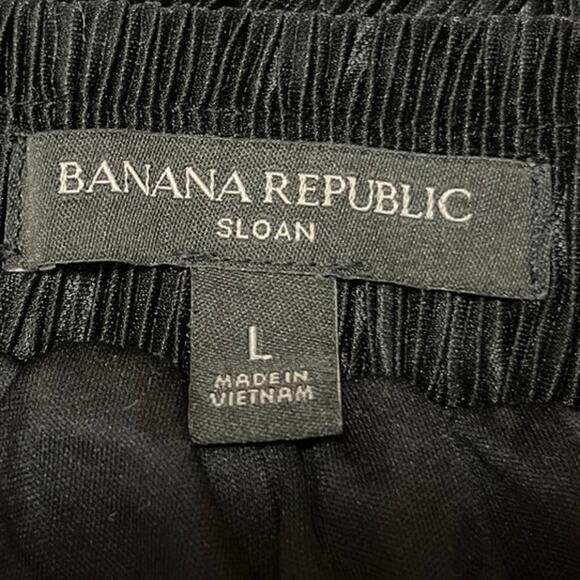 Banana Republic Sloan Women's Black Pleats Wide Leg High Waist Pull On Pants L - Picture 5 of 6